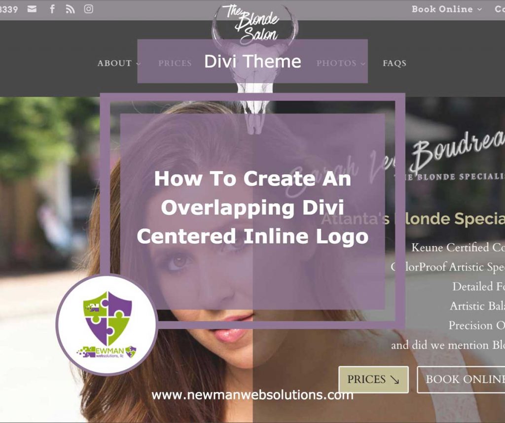 Create an Overlapping Divi Centered Inline Logo