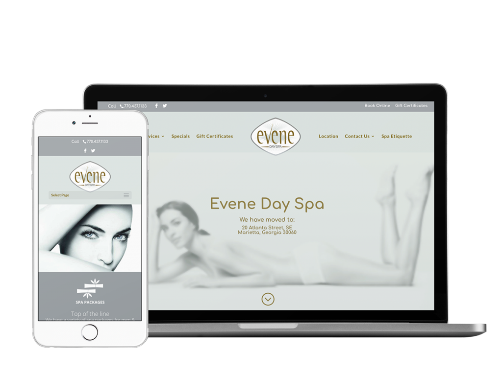 Evene Day Spa Website Design Evene Day Spa
