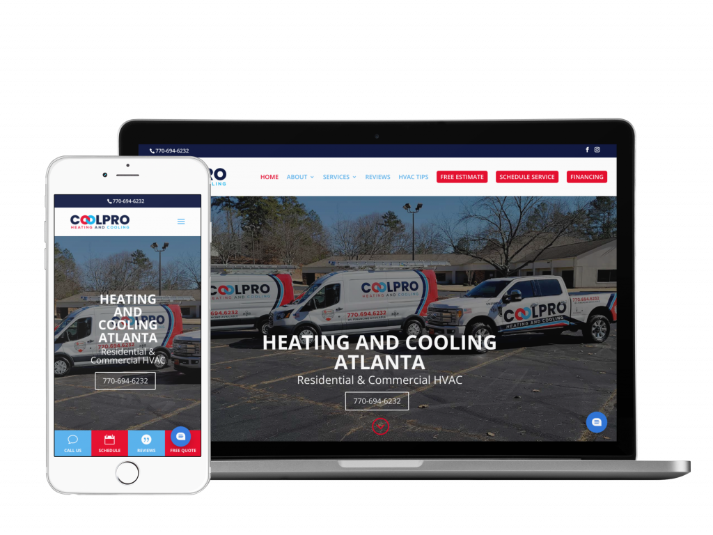 CoolPro HVAC Website Design