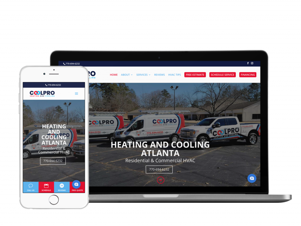 Coolpro Hvac Website Design Coolpro HVAC Atlanta
