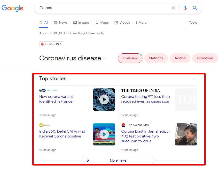 14 Types Of Search Results You Can Optimize For 14 news pack