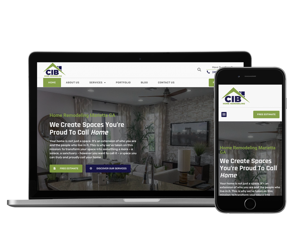CIB Home Remodeling Website Design Project