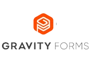 Gravity forms logo on a white background for wordpress services.