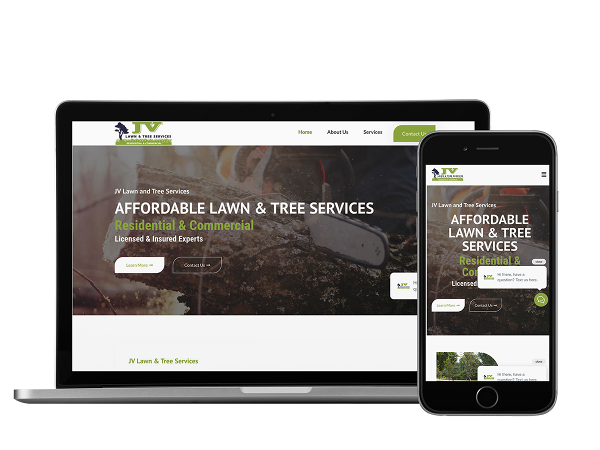 JV Lawn and Tree Services Atlanta - Website Mockup