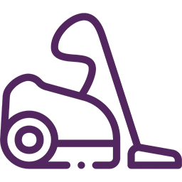 A logo for industries with a purple design and black background.
