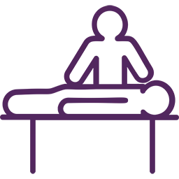 A purple logo representing industries with a black background.