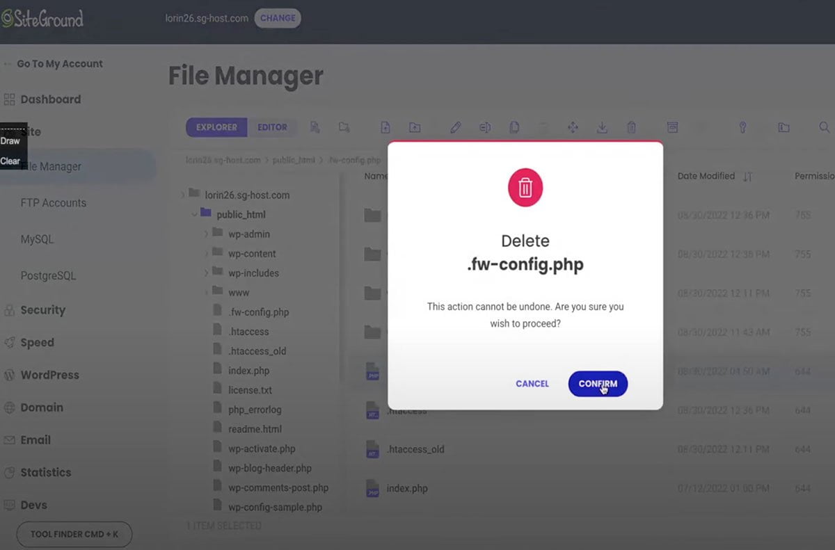 Website Migration from Flywheel Hosting to Siteground 7 fw config