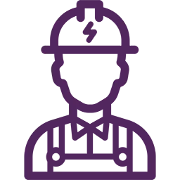 A purple silhouette of a man in a purple shirt representing fashion industries.