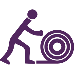 A logo featuring a man riding a bike symbolizing industries.