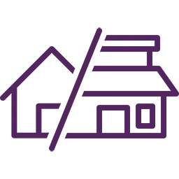 A purple logo representing industries on a black background.