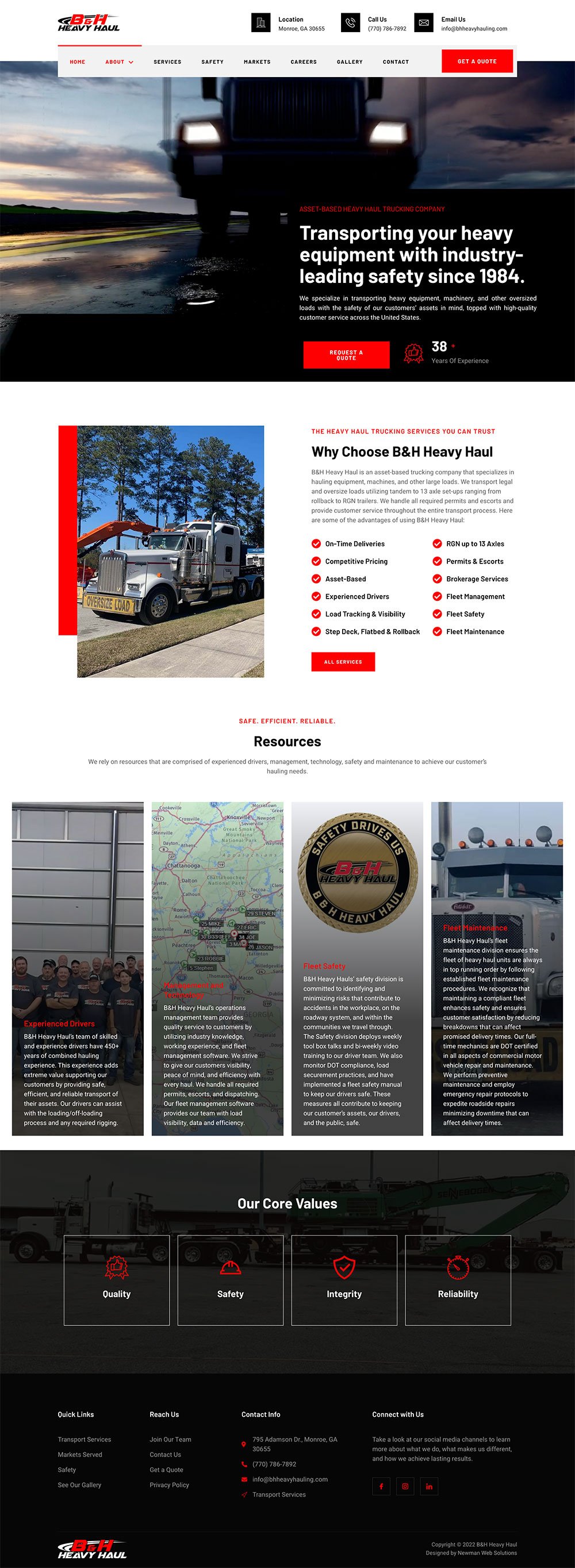 Screencapture Bhheavyhauling New Site Heavy Haul Trucking Company