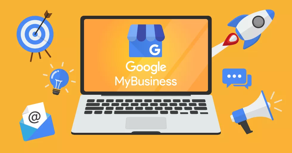 Google my business post image size on a laptop device.