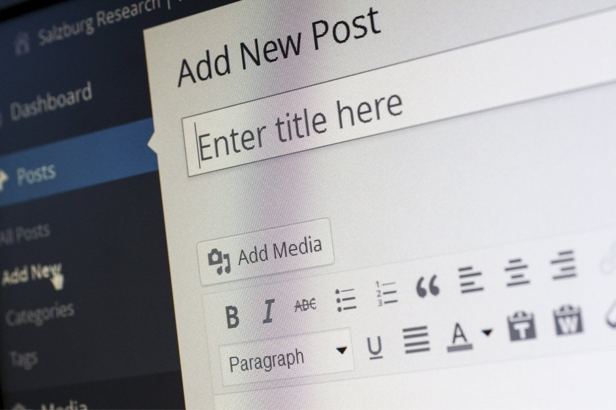 SEO Copywriting: The Power of Words for Enhanced Online Visibility 2 A computer screen displaying the "add new post" button on an SEO blog.