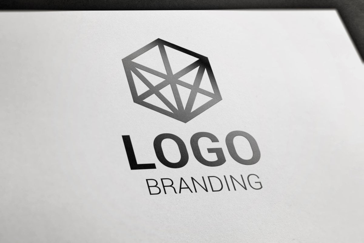 A brand logo mockup.