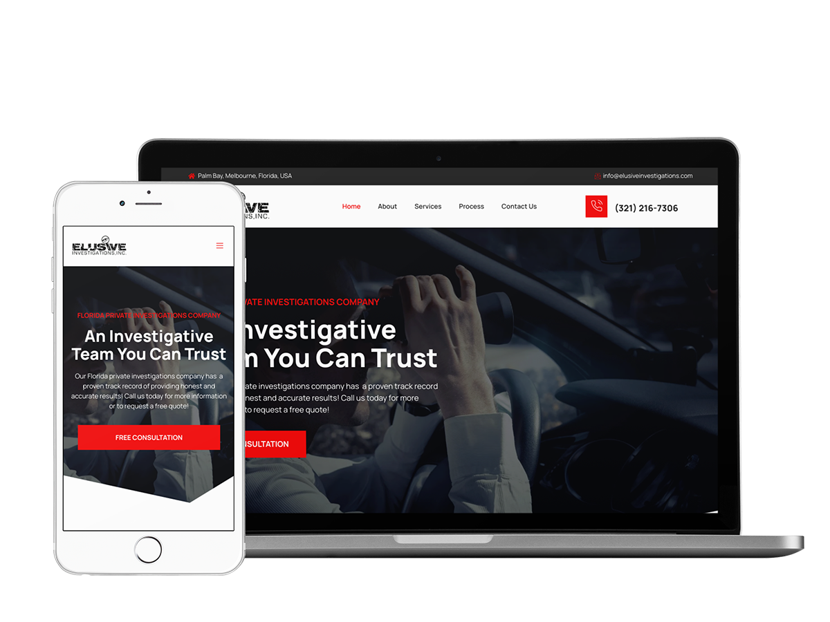 Elusive Investigations Website Design Elusive Investigations