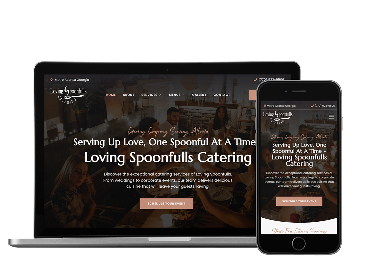 loving spoonfulls website design mockup