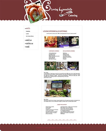 screencapture lovingspoonfulls website before