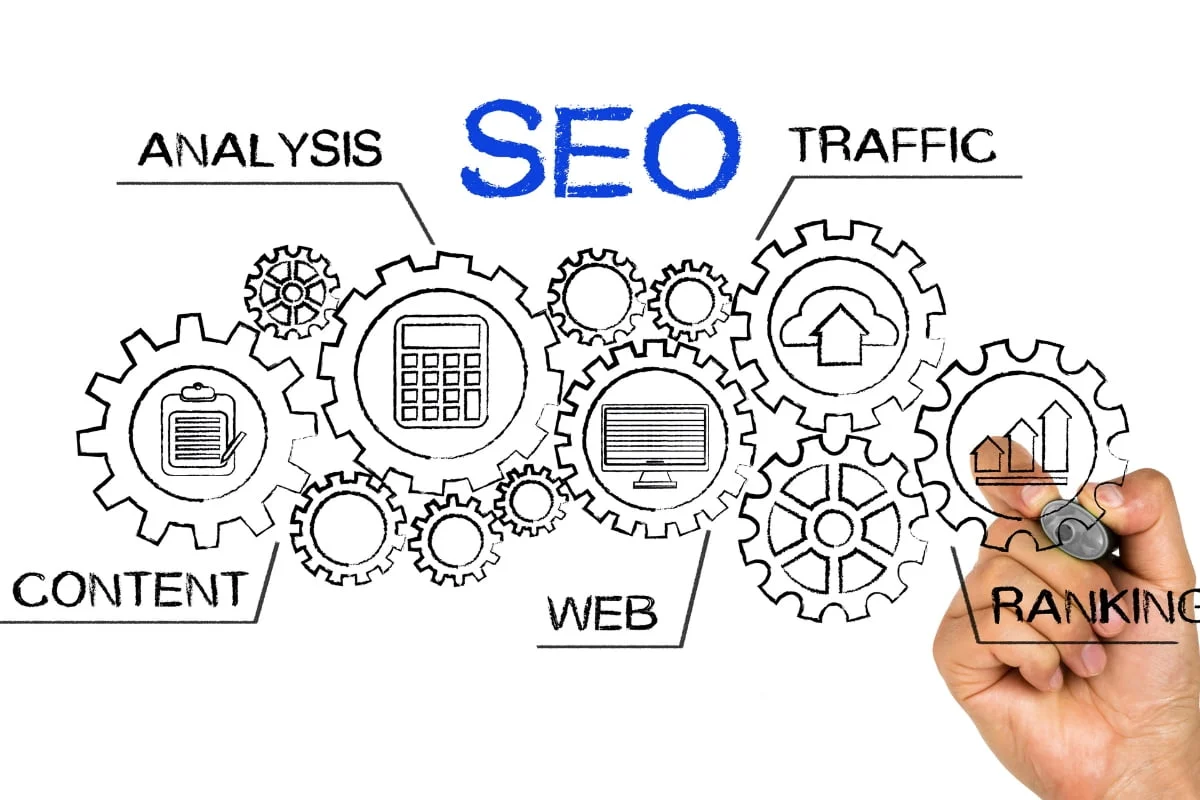 Redesigning a Website: Revamp Your Site for Better SEO 9 A hand drawing the word "seo" on a piece of paper, showcasing a redesigning a website concept.