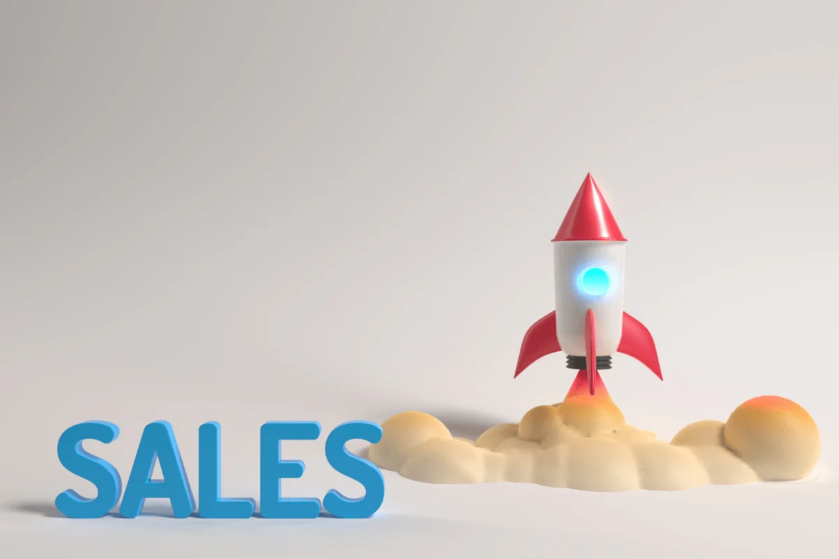 Copy That Converts: The Power Of Persuasive Writing Techniques 5 A 3D model of a sales-optimized rocket.