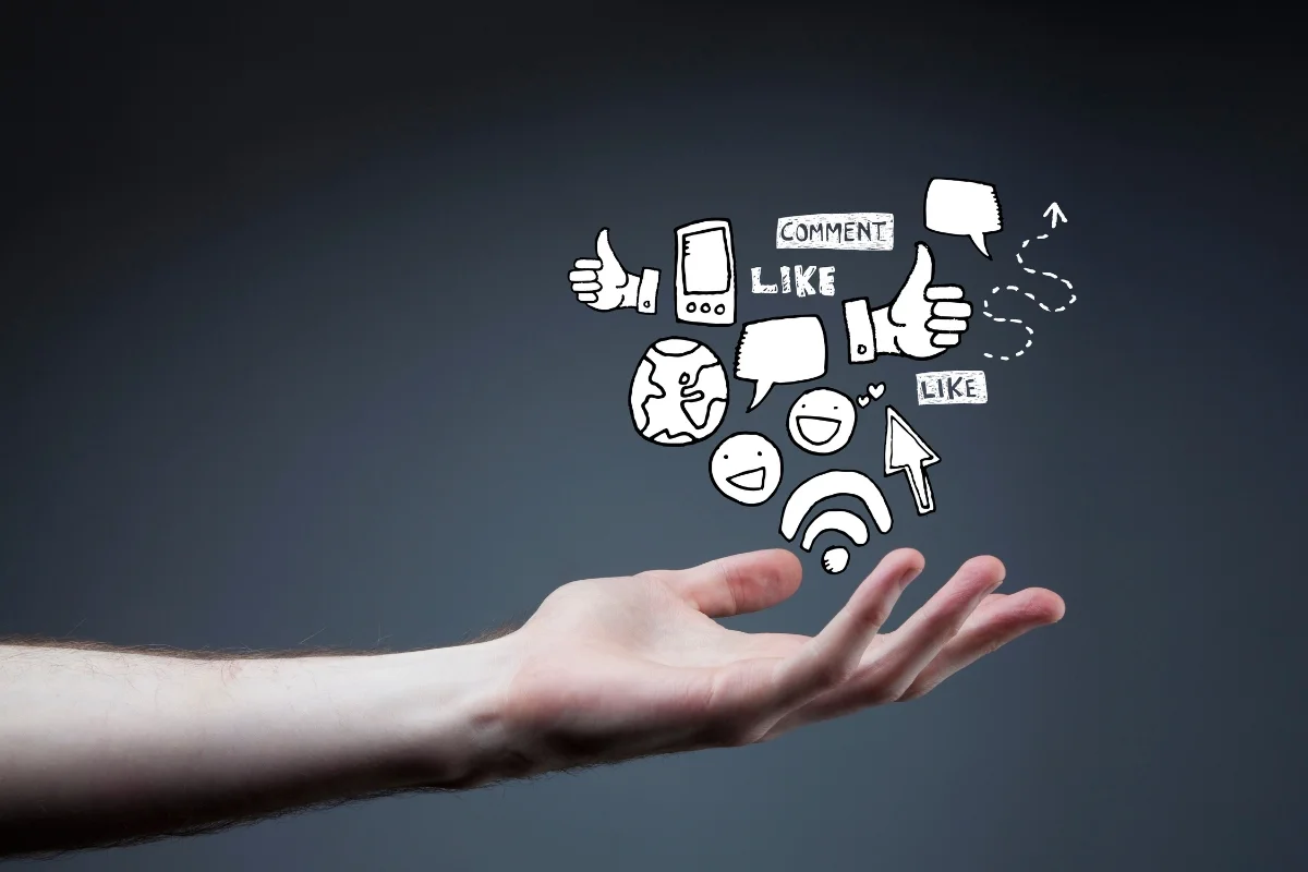 Social Media Copy: Master the Art of Writing Engaging Online Content 6 a hand holding social media copy in the middle of it