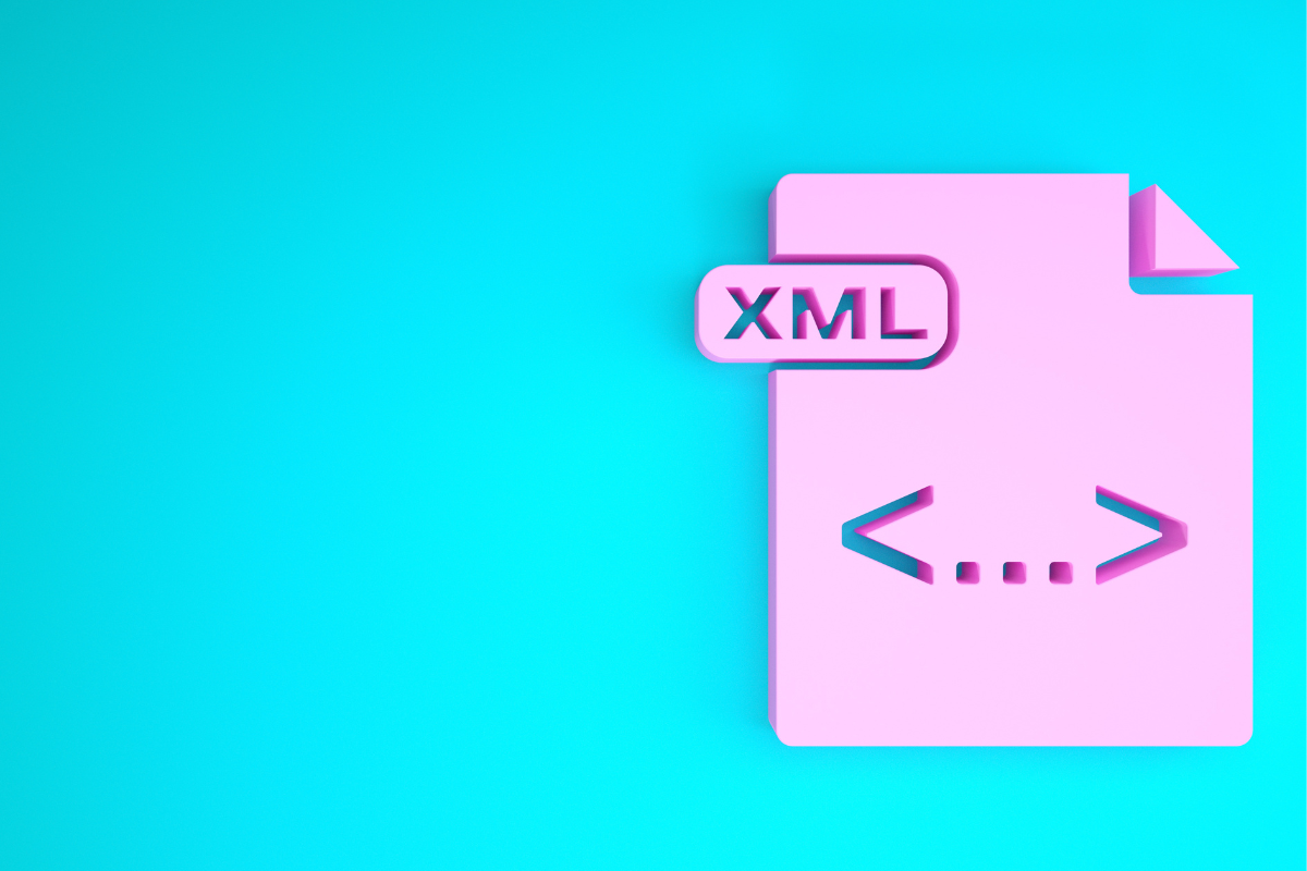 XML Sitemap: The Ultimate Guide To Optimizing Your Website's SEO 1 A pink rectangular object with the text XML on it.