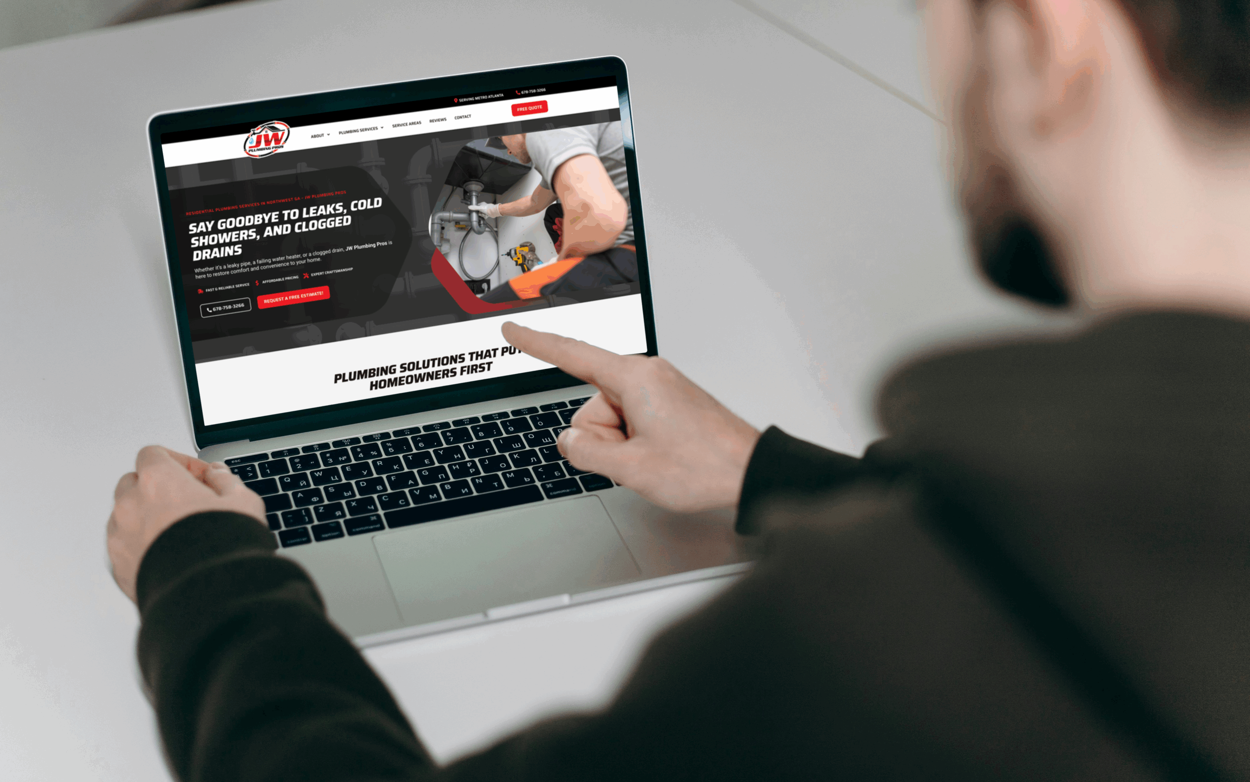 Marietta Web Design and SEO Company 2 jw plumbing pros product scaled