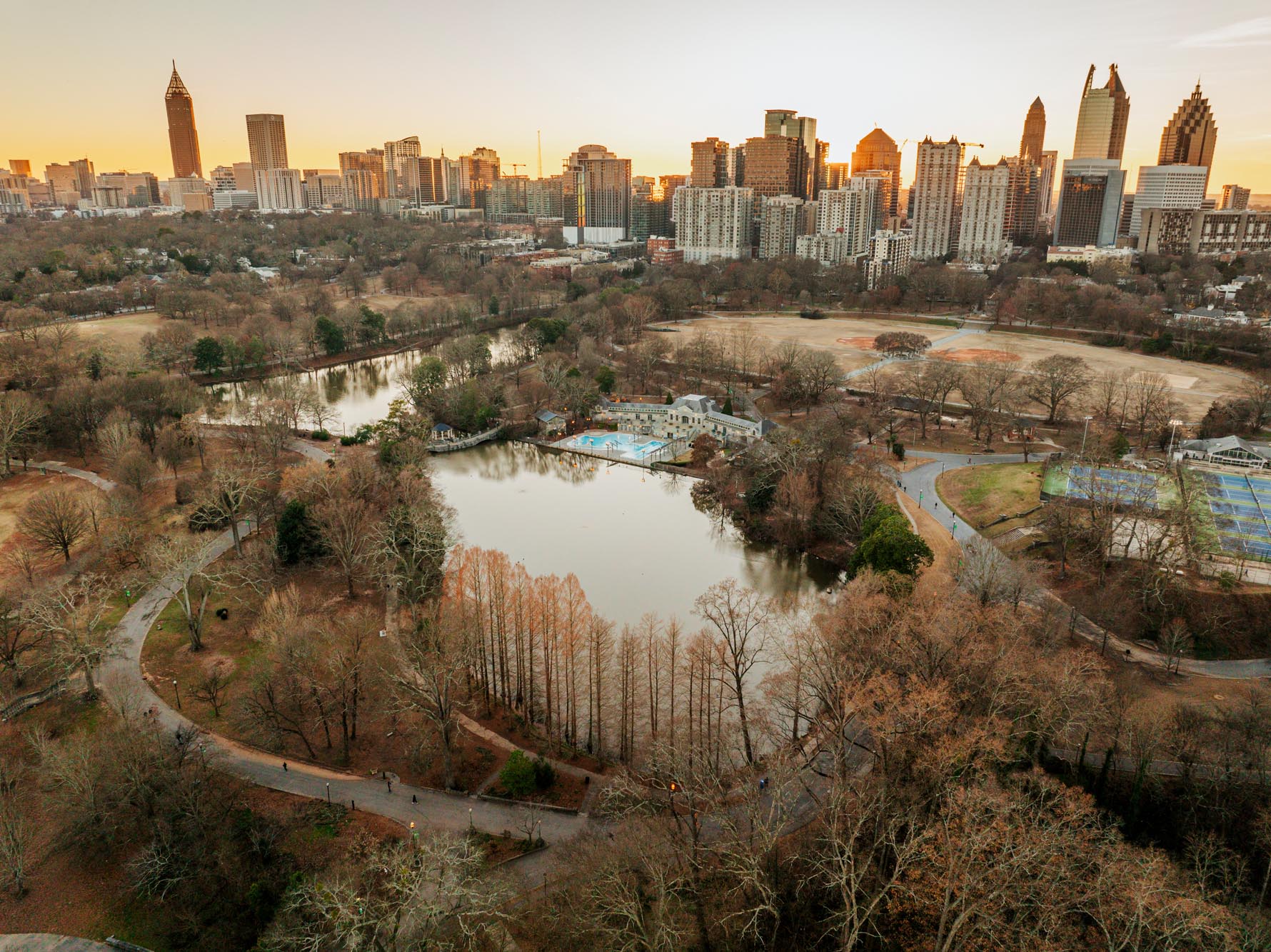 Piedmont Park Conservancy 3 Lake Birds Eye