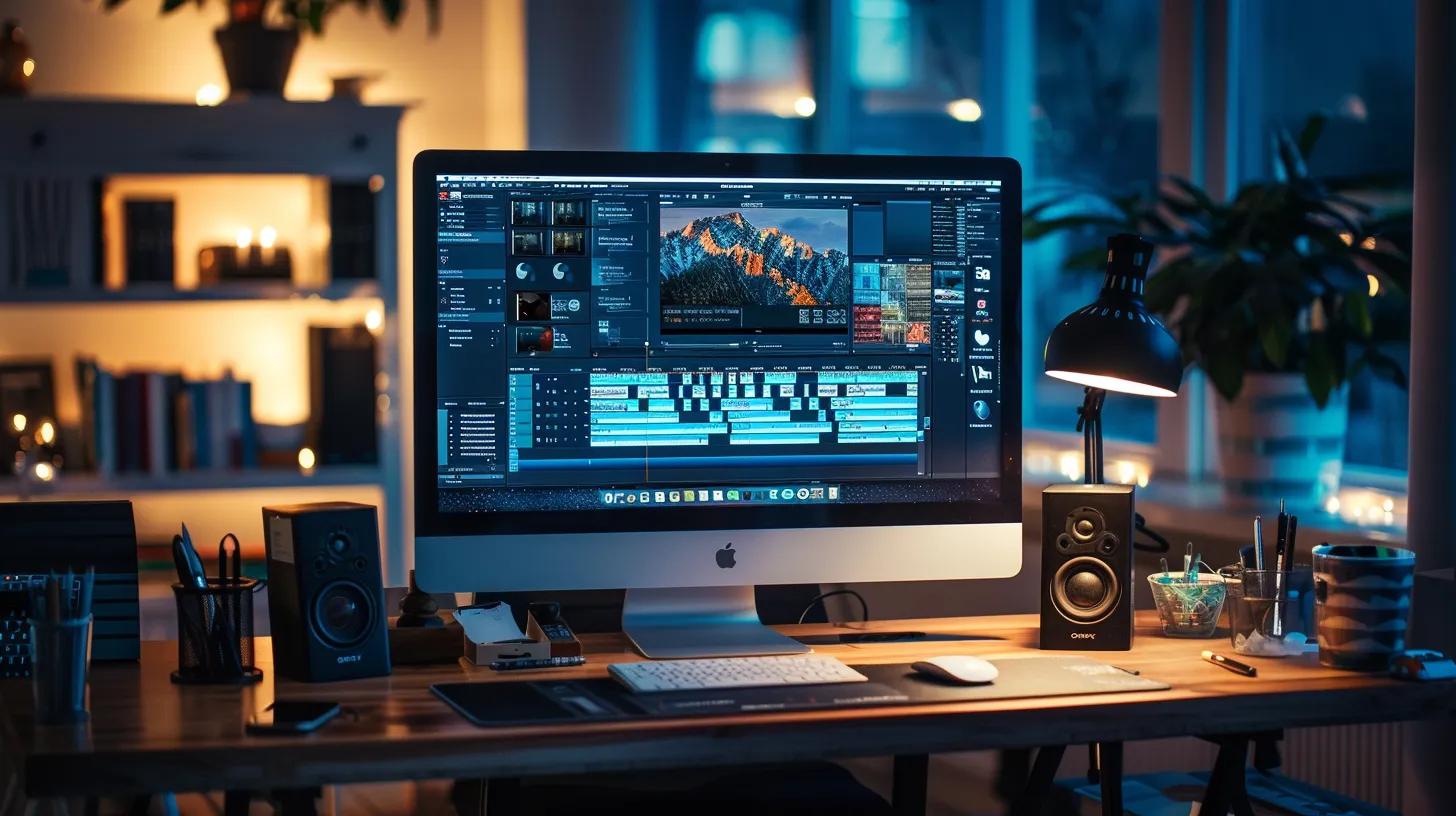 Dark Mode: Why Websites are Switching and How to Implement It 3 a sleek, modern workspace illuminated by soft, ambient lighting displays a computer screen featuring a visually appealing dark mode interface, showcasing high-contrast text against a deep background, emphasizing the theme of digital clarity and contemporary design.